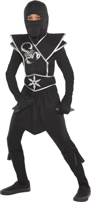 Black Ops Ninja Scorpion Warrior Costume for Boys