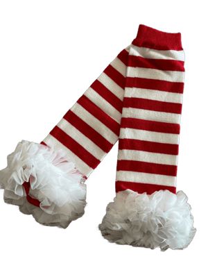 Baby leg warmers, Red and White stripe, Baby Leg warmers with ruffles, Christmas leg warmers, chiffon ruffle baby, Valentines, red stripe