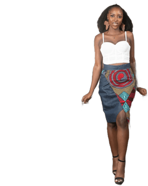 Aiyana African Print Ankara Wrap Skirt