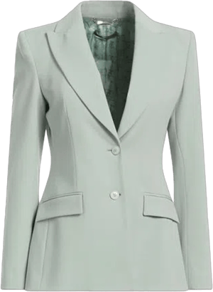 Woman Blazer Sage Green Size 4 Polyester, Virgin Wool, Elastane