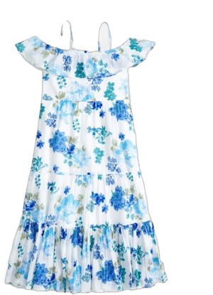 Abercrombie Kids Girls Off-The-Shoulder Floral Maxi Dress