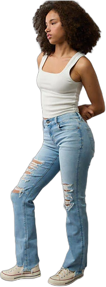 Ae Next Level Curvy Ripped High-Waisted Skinny Kick Jeans