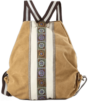 Goodhan Women Canvas Backpack Daypack Casual Shoulder Bag, Vintage Heavy-duty Anti-theft Travel Backpack