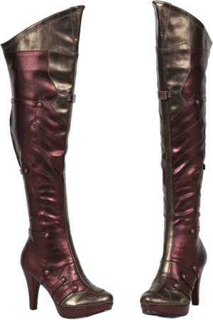 Wonder Woman 4" Heel Thigh High Boots