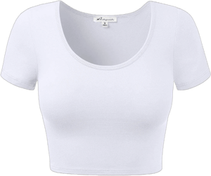 HATOPANTS Women's Scoop Neck Cotton Crop Top