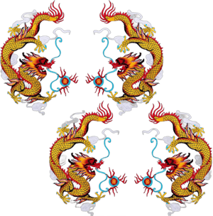 OIIKI 4PCS Chinese Gold Dragon Patches for Clothing, Iron on Dragon Patches, Sew on Fabric Embroidered Dragon Appliques Dragon Pattern Decorative Patches on Jackets, Jeans for Men Women -2 Pairs