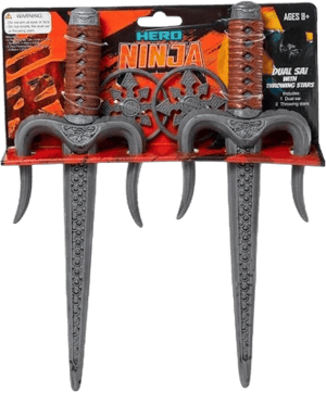 Five Below Ninja Swords & Throwing Stars 4-Piece Toy Set