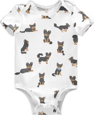 vvfelixl Baby Girls' Bodysuits Black Pug White Short Sleeve Cotton Baby Clothes For Girls 0-24 Months Multi6 3-6 Months