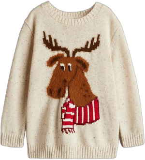 Boys H&M Beige Jacquard-Knit Sweater