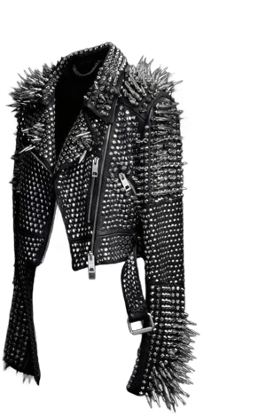 Women's Studded Spiked Leather Jacket