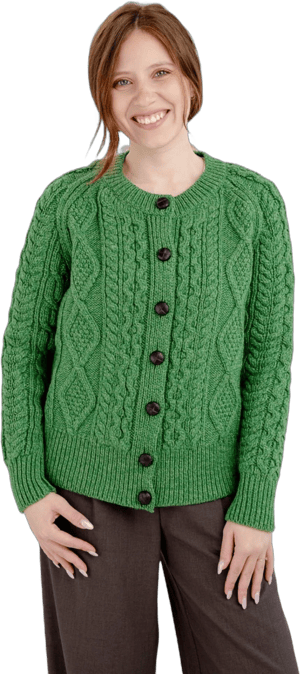 Ladies SAOL Irish Cable Cardigan