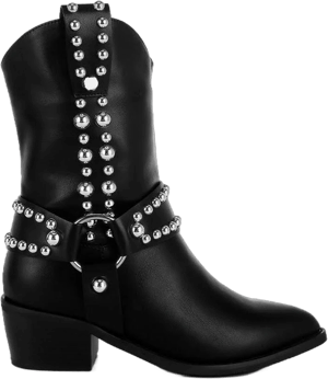 London Rag Women's Altair Studded Harness Ankle Boots