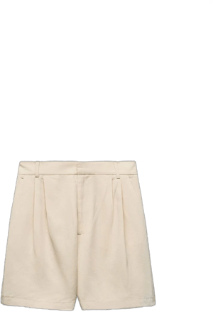 Zara Women's Pleated High Waist Shorts