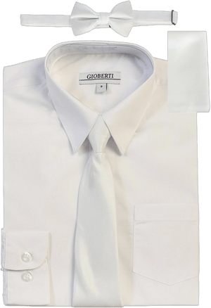 Gioberti Boy's Long Sleeve Zippered Dress Shirt