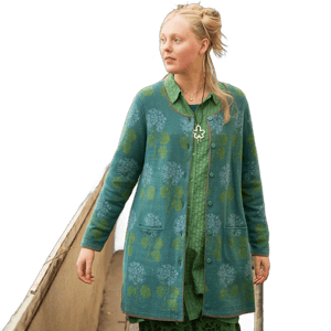 Gudrun Sjödén "Mårbacka" Cardigan Sweater In Organic/ Cotton