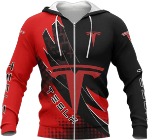 Tesla Car Style Zipper Hoodie