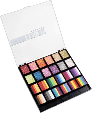 Fusion Body Art Rainbow Party Face Painting and Glitter Palette