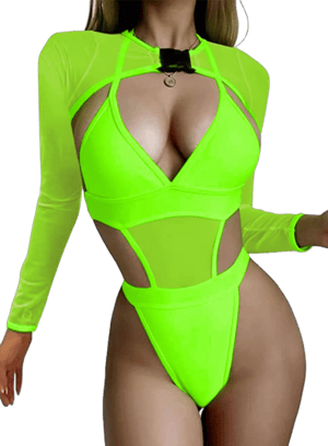 EVELUST Women's Mesh Buckle Swimsuit Set