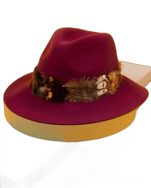 Wool Fedora with Feather Band