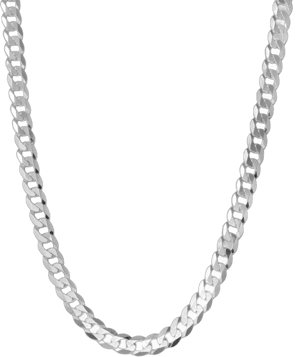 Macy's Men's 24" Sterling Silver Curb Link Necklace