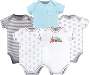 Touched by Nature Organic Cotton Cactus Bodysuits (5-Pack)