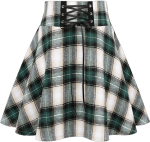 Women's Gothic Plaid Mini Skirt