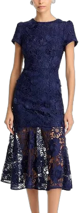 Milly Women's Tahlia Lace Midi Dress