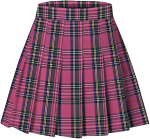 SANGTREE Girls Women's Pleated Skirt, Elastic Waist Uniform Skirt Plus Size, 2 Years - US 4XL X-Large Pink Black Plaid