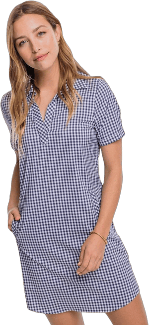 Southern Tide Women's Kamryn Brrr Intercoastal Gingham Dress