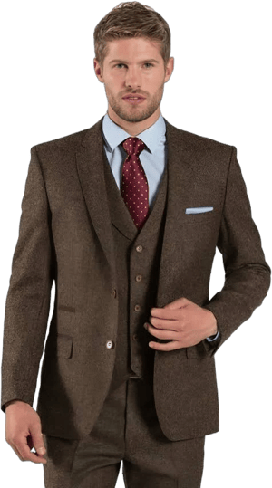 Men's Vintage Tweed Wool 3-Piece Suit