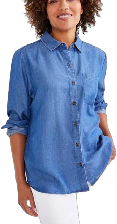 Style & Co. Women's Chambray Perfect Shirt