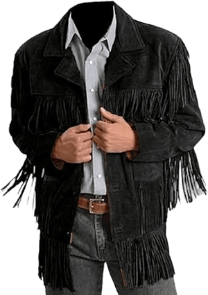 Liberty Wear Men's Suede Fringe Western Jacket