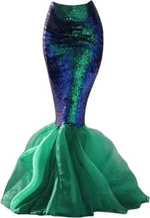 Women's Mermaid Tail Sequin Maxi Skirt