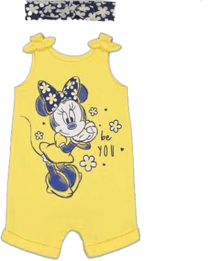 Disney Winnie the Pooh Toddler Girls Snap Romper and Headband Toddler to Toddler