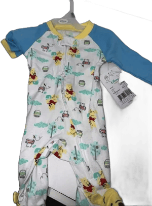 Disney Winnie The Pooh Footed Pajama, Sz Newborn