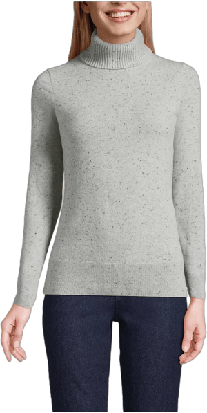 Lands' End Women's Cashmere Turtleneck Sweater