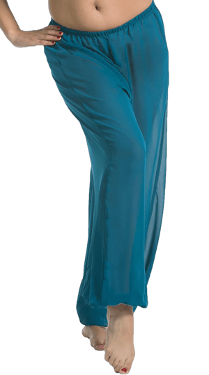 Sheer Shadow Chiffon Harem Pants