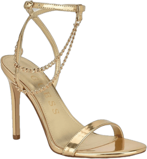 Guess Women's Miamy Open Toe Stiletto Chain Detail Sandals