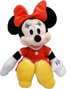 Minnie Mouse Plush Doll 11" Beanbag Red Dress Disney Girls Stuffed Toy