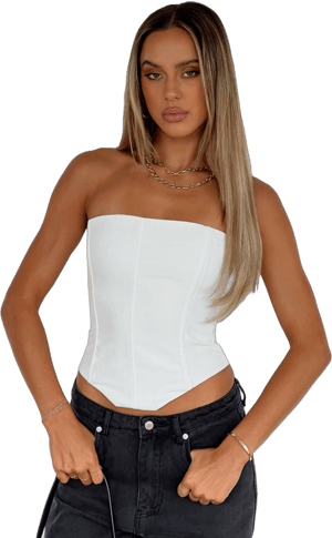 WHITE FOX Let It Go Strapless Bustier