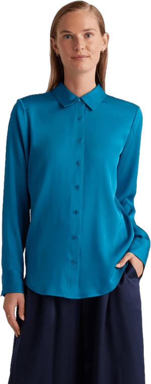 Quince Women's Washable Stretch Silk Blouse