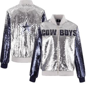 Cuce Women's Dallas Cowboys Sequin Full-Zip Jacket