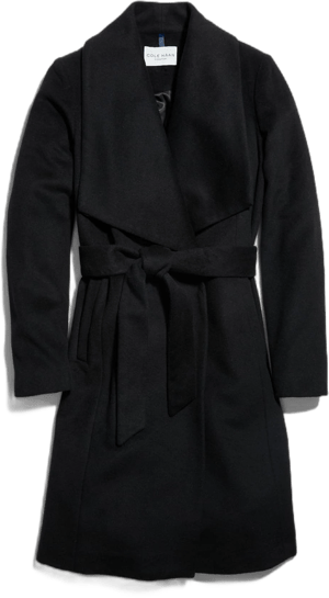 Cole Haan Women's Wool Blend Belted Wrap Coat