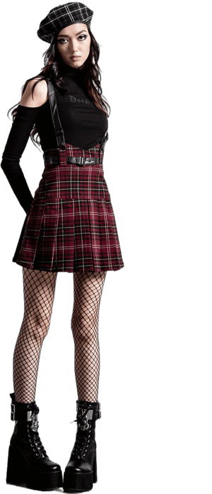 Shadows Suspender Mini Skirt