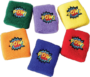 12-Unit Superhero Wristbands