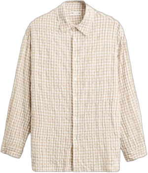 Zara Men's Textured Plaid Shirt