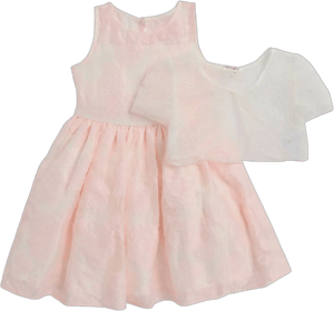 Ava & Yelly Lil Girl Floral Party Dress & Cardigan Set