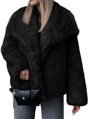 Cicy Bell Women's Oversized Faux Fur Coat