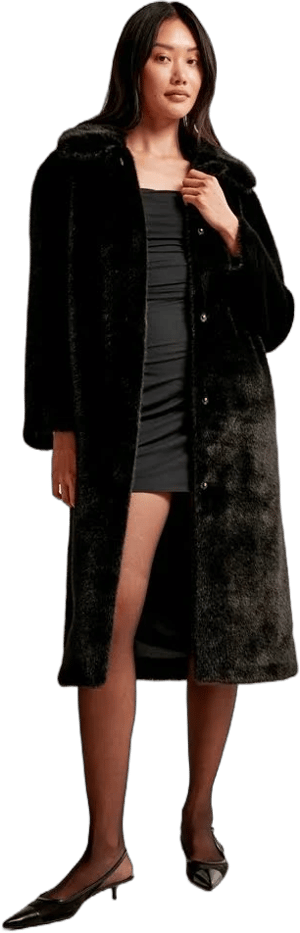 Abercrombie & Fitch Women's Faux Fur Coat