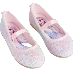 H&M Disney Frozen Glittery Ballet Flats Size 7.5 - Kids | Color: White | Size: 7.5